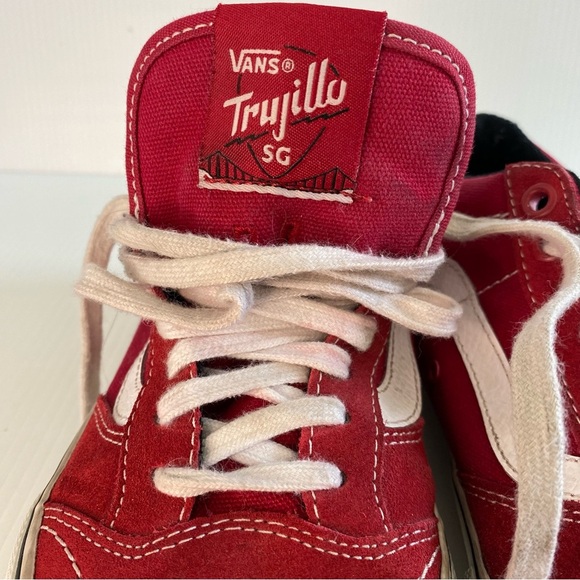 Vans Pro Trujillo SG Sneakers Mens Size 6.5 Red Skater Skateboard Shoes Suede - Picture 8 of 9